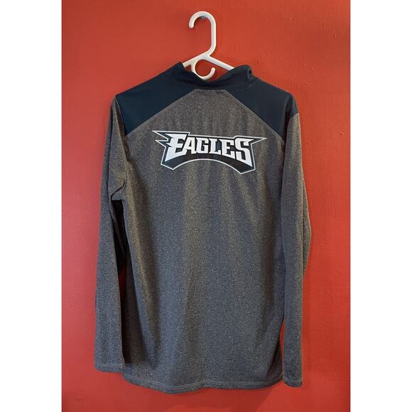 NFL TEAM APPAREL PHILADELPHIA EAGLES 1/4 ZIP PULLOVER L/S SHIRT SIZE MEDIUM - Picture 4 of 7